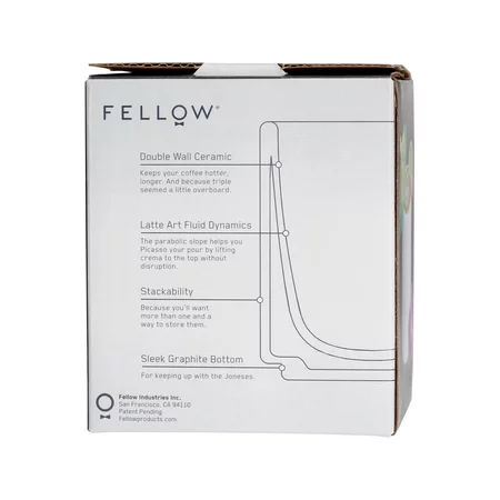Tasse noire Fellow Monty Cortado Cup d'une capacité de 130 ml, idéale pour le lungo.