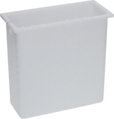 Wäisse quaderfërmege Plastik-Waassertank.