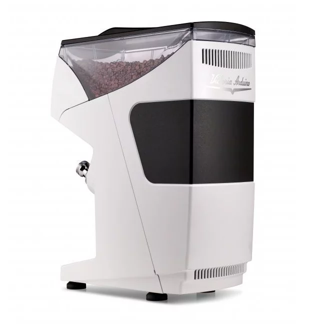 Electric espresso coffee grinder Nuova Simonelli GX85 in white finish.