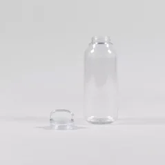 Clear plastic water bottle. Capacity 500 ml.