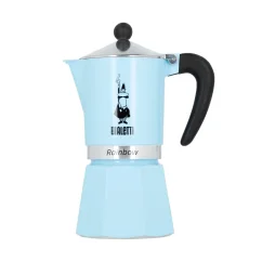 Moka Bialetti Rainbow 6 en bleu. Moka Bialetti Rainbow 6 en bleu.