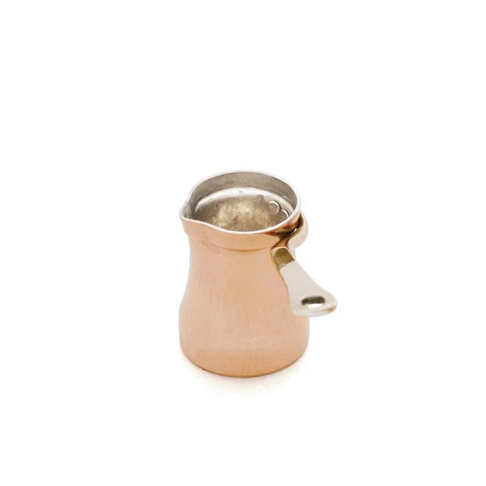 Copper coffee pot coated with silver