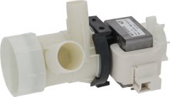 Auslafpompel vu HANNING mat engem wäisse Plastikkierper, enger schwaarzer Klemm an engem elektresche Stecker.