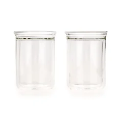 Set of two glass tasting mugs for filtered coffee by Fellow, ideal for coffee enthusiasts.