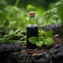 Flacon en verre de 10 ml contenant 100% d'huile essentielle naturelle de Gotu Kola, idéale pour les inflammations.