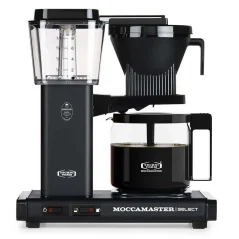 Moccamaster KBG Select coffee maker by Technivorm in matte black with a capacity of 1250 ml.