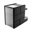 Rear view of the Stone Espresso Plus lever coffee machine in black color.