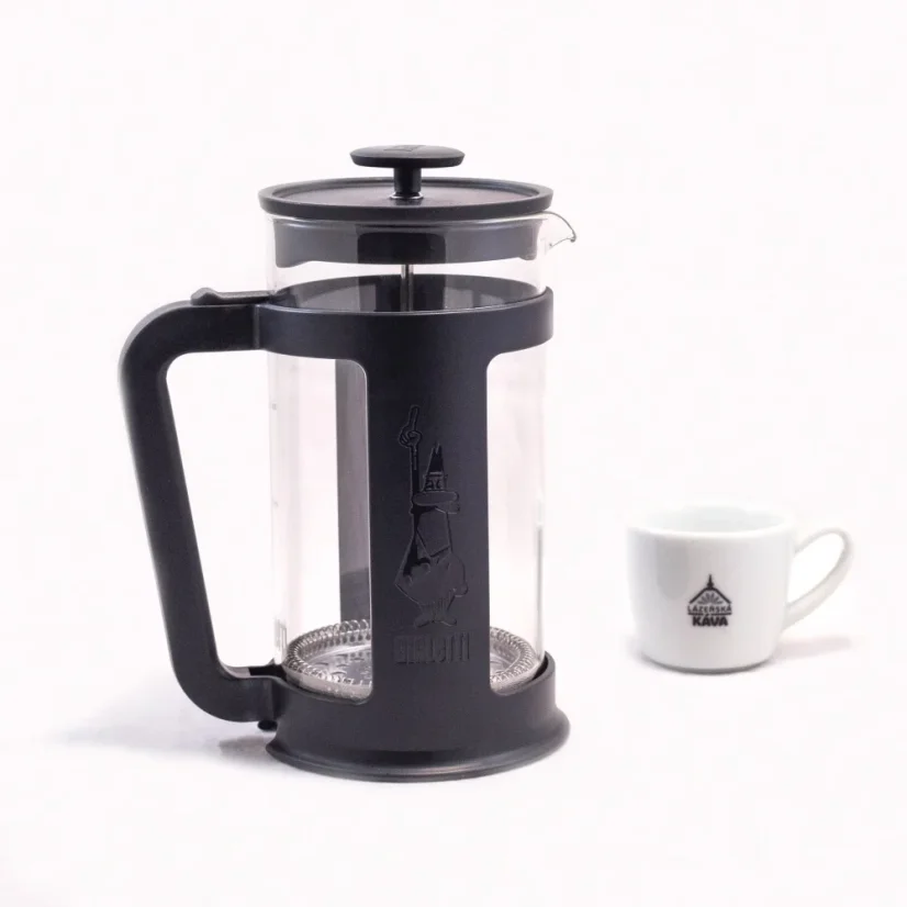 Black Bialetti Smart French press with a capacity of 1000 ml made of high-quality plastic.