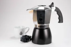Moka pot for making four cups of espresso Moka pot for making four cups of espresso