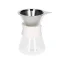La cafetière en verre blanche est un élégant appareil qui permet de préparer 1 à 2 tasses de café de qualité à la fois.