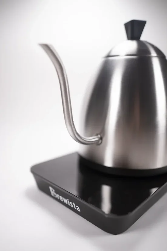 Brewista Smart Pour silver electric kettle, detail on the spout