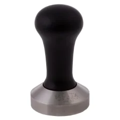 Motta tamper with black handle for coffee preparation. Motta tamper with black handle for coffee preparation.
