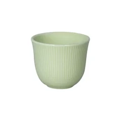 Coffee tasting cup Loveramics Brewers, 150 ml, made of porcelain with a relief pattern in green.