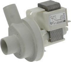 Ofpompel Hanning DPS25-425 mat engem wäissen Plastikgehäus, zwee Anschlëss an enger groer elektromagnetescher Spull mat Schëld.