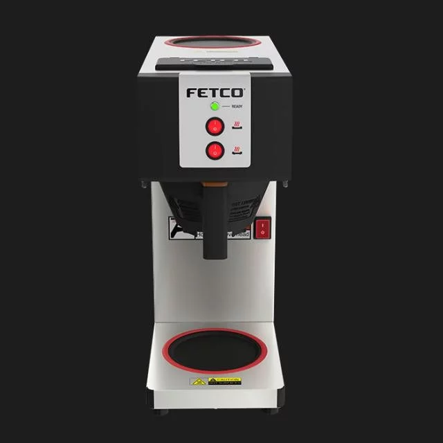 Profesionálny prekapávač Fetco CBS-2121, pracujúci na napätí 230V, ideálny pre kaviarne a reštaurácie.