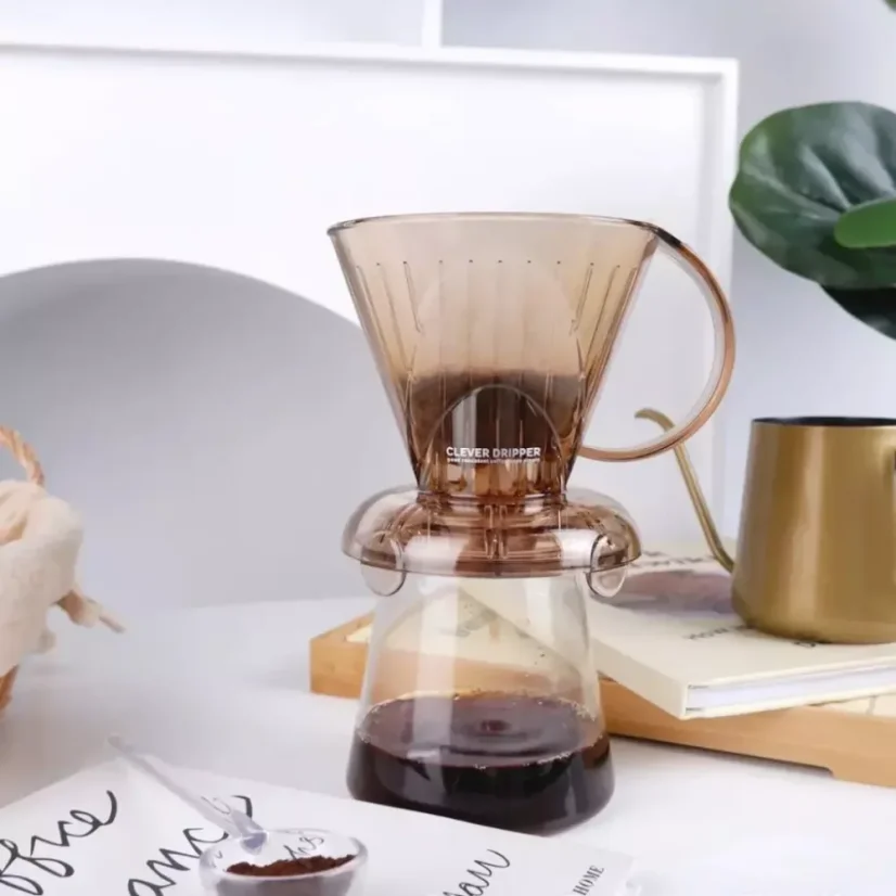 Clever dripper plastový dripper L 530 ml hnědý