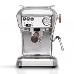 Zilveren hendel koffiemachine Ascaso Dream PID met temperatuurregeling.