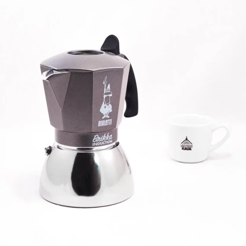 Moka kanvica Bialetti Brikka Induction pre 4 šálky, vhodná na indukčné ohrev.