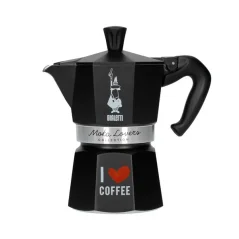 Bialetti Moka Express Love 3-cup Coffee Maker in Black. Bialetti Moka Express Love 3-cup Coffee Maker in Black.