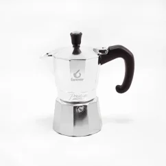 Moka pot Forever Miss Prestige Induction for making 2 cups of coffee, suitable for ceramic heating sources.