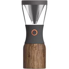 Cold brew kávéfőző Asobu KB900 fa dizájnnal, 1000 ml űrtartalommal, ideális hideg kávé készítéséhez.