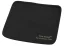 Black barista towel for steam wand on a white background