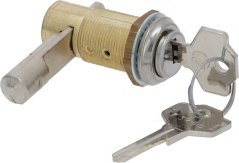 Komplette Messing-Schlossszylinder mat Metallriegel a zwee bäigeluechte Schlësselen. Komplette Messing-Schlossszylinder mat Metallriegel a zwee bäigeluechte Schlësselen.