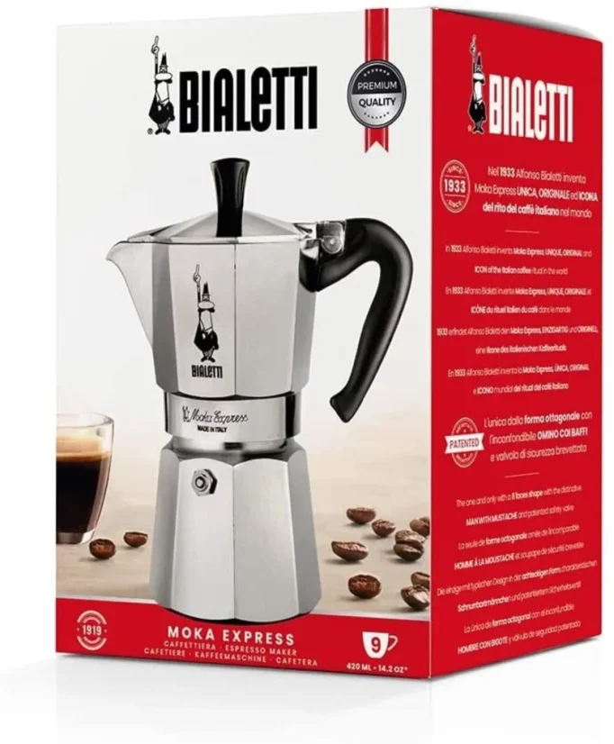 Opakowanie do Bialetti Moka Express na 4 filiżanki.