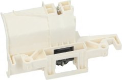 Elektrësch Diereschloss Beko, beige Plastik-Schlossmechanismus mat Hiewel a Montagelächer Elektrësch Diereschloss Beko, beige Plastik-Schlossmechanismus mat Hiewel a Montagelächer