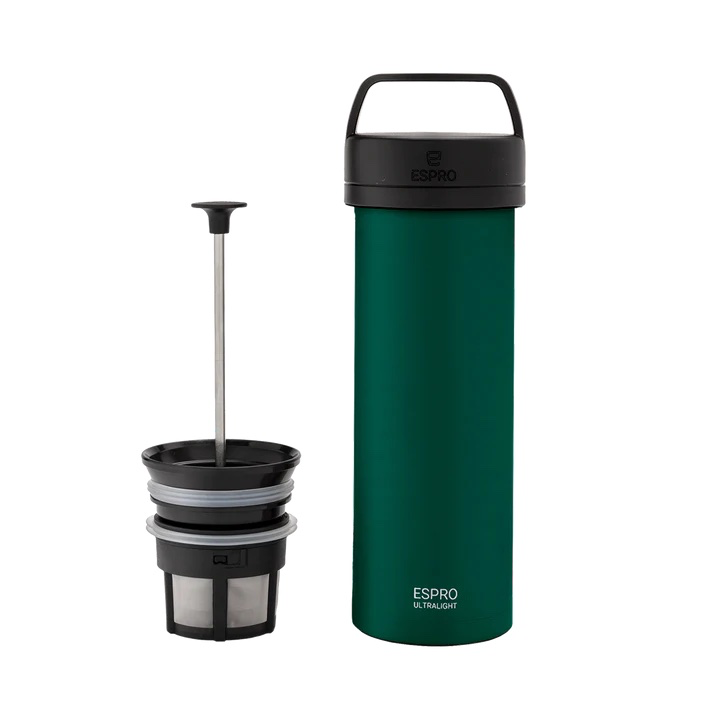 Espro Ultra Light Coffee Press in green with a volume of 450 ml.