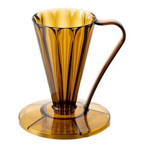 Dripper plastique Cafec Flower Deep 27 marron - Café pour over