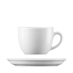 white Josefine cup for making cappuccino