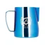 Blue Barista Space milk frothing pitcher.