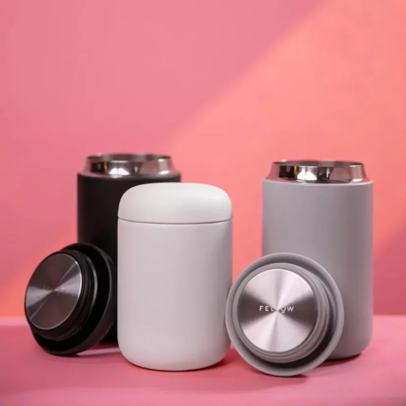 Display of various Fellow brand thermoses.
