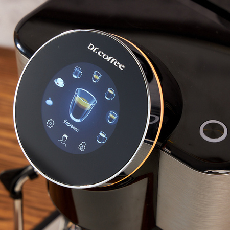 Dr. Coffee H1 Black - Cafetière automatique avec moulin céramique