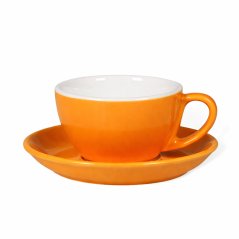 Biebri Taass mat Ënnertass, hellorange