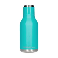 Thermomok Asobu Urban Water Bottle in turquoise met een inhoud van 460 ml, ideaal voor reizen.