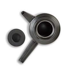 Schwarze Porzellankanne für Tee Kinto LT Kyusu mit Deckel.