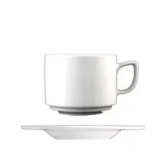 white Ess Klasse cup for cappuccino preparation