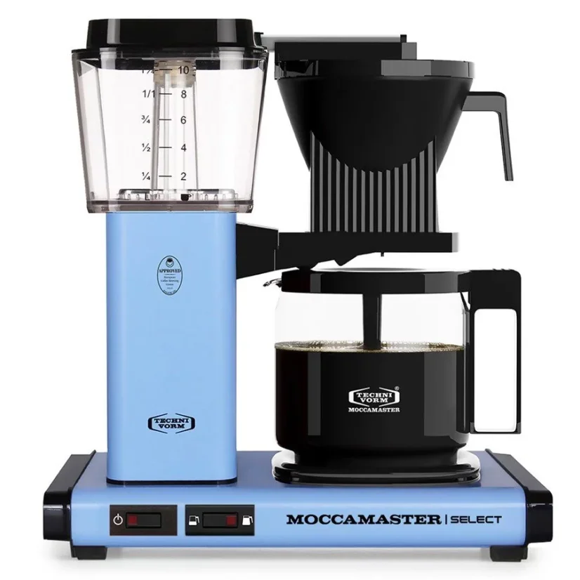 pákový espresso kávovar Moccamaster KBG Select Technivorm pastelovo modrý