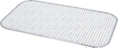 Rechteckegt Inox-Gedreems vum falsche Buedem mat engem déngte Drotgitter. Rechteckegt Inox-Gedreems vum falsche Buedem mat engem déngte Drotgitter.