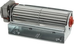 Tangentialventilator 180 mm LH, zylindresche Flillek mat Motor an engem Montageblech, mat rouder Kap.