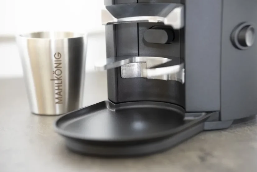 Home electric grinder Mahlkonig X54 and portafilter holder.