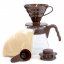 Hario V60-02 Pour Over Kit - brown Maximum number of cups : 4