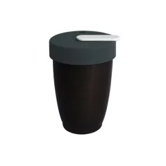 Black Loveramics Nomad travel mug with a capacity of 250 ml in Gunpowder color, perfect for traveling.