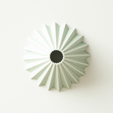 Dripper céramique Origami S vert mat - porcelaine japonaise