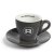 Rocket Espresso taza con platillo rocketpeople 60 ml, gris oscuro