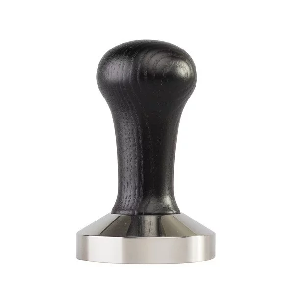 Motta Tamper 58.4 mm with a black handle.