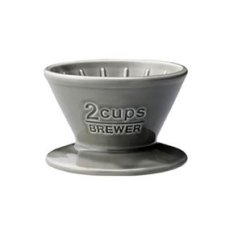 Dripper en céramique Kinto gris 2 tasses - porcelaine japonaise