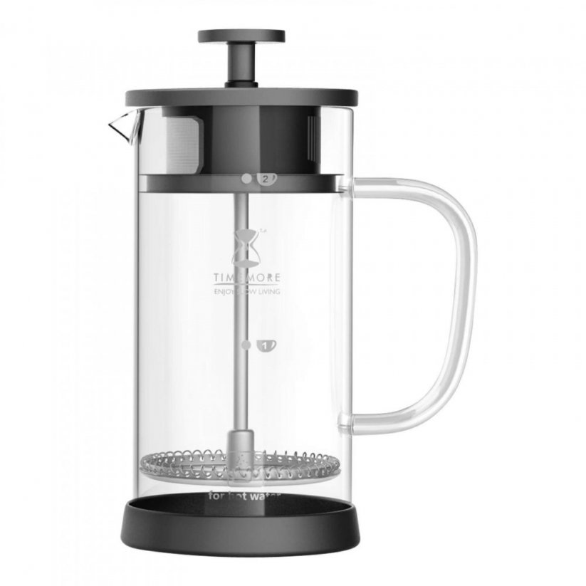 Timemore French Press double filtre 350 ml Couleur : Gris